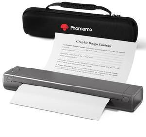 Phomemo M08F Pro Portable Printer Wireless Travel, [Upgrade] Portable Thermal Printer Support 8.5" X 11" US Letter, Inkless Bluetooth Printer Compatible with iOS, Android, PC, Printer with Case