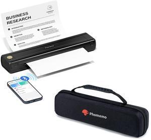 Phomemo M08E Portable Printers & 1 Printer Case Black, Bluetooth Inkless Thermal Printer Compatible with iPhone, Android Phone, Laptop for Office Car Home Use