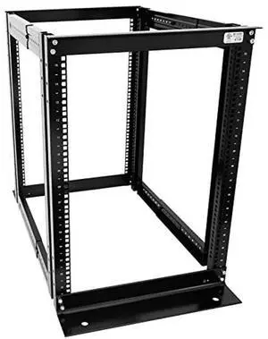 Raising Electronics Server Rack 4 Post Open Rack Frame Rack Enclosure 19 Inch Adjustable Depth Cold Rolled Steel(15U,36 Inch Height)