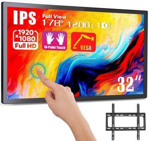 Volunna 32 inch Capacitive Multi-Touch Screen Industrial Monitor, Built-in Speakers, USB, VGA, DVI & HD-MI Ports,16:9 Display and 1920 x 1080P, Digital Signage Displays Player for Advertising