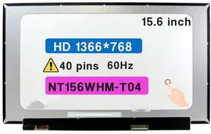 15.6" Screen Replacement for NT156WHM-T04 NT156WHM-T04 V8.4 LCD Touch Display Panel
