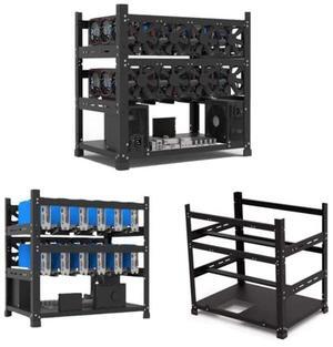 XIANXIAN Mining Rig Frame 12 GPU, Open Air Mining Rig Frame Mining Case Rack Motherboard Bracket Computer Case Support to Dual