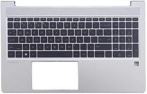 Wzqrps New Replacement for HP Probook 450 G9 455 G9 Laptop Upper Case Palmrest Non-Backlit Keyboard Assembly Part N01933-001 N01934-001 Silver (Probook 450 455 G9 Non-Backlit Keyboard)