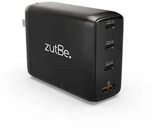 zutBe 120W GaN Fast with PD and PPS Compact Foldable Wall Charger for iPhone 16 15 14/13/12/11 Pro ProMax, MacBook Pro/Air, iPad Pro, Galaxy S22/S21, Dell XPS, Note 20 and More (Cable not Included)