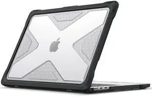 Fintie Case for MacBook Air 13.6 Inch A3240 A3113 A2681 (2022 2023 2024 2025 Release) - Heavy Duty Rugged Hard Shell Case Cover with TPU Bumper for MacBook Air 13.6" M2 M3 M4 Chip, Clear