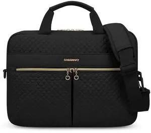 BAGSMART Laptop Bag, 15.6/17.3 Inch Briefcase for Women Large Laptop Case Computer Bag Office Travel Business, Black