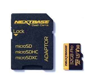 Nextbase 32GB U3 Micro SD Memory Card - with Adapter - Compatible with Nextbase in-Car Dash Cams Series 1 and 2