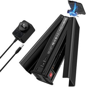 M.2 NVMe SSD Cloner, Dual-Bay Offline Duplicator with Cooling Fan, USB C to M.2 Cloner, SSD Reader Docking Station, Hard Drives Enclosure for NVMe M.2 SSD Pcle Size 2230/2242/2260/2280(Black)