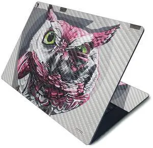 MightySkins Carbon Fiber Skin for Microsoft Surface Laptop 3 15" - Owl Wink | Protective, Durable Textured Carbon Fiber Finish | Easy to Apply, Remove, and Change Styles | Made in The USA