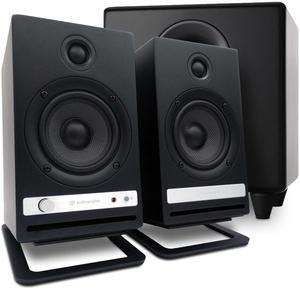 Audioengine HD4 Black Bookshelf Speakers with S8 DS1M