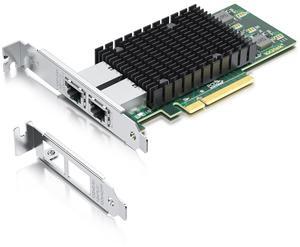 Alwong 10G NIC, Dual RJ45 Ports, with X540 Controller. Equivalent to Intel X540-T2, Dual RJ45 Ports, PCIE X8 LAN Adapter, Ethernet LAN Adapter for Windows/Linux/ESX Servers