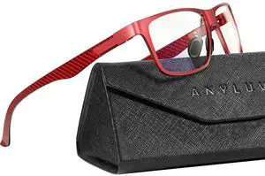 ANYLUV Blue Light Blocking Glasses Men Computer Gaming Glasses Lightweight Al-Mg Metal Anti Eyestrain Eye Protection