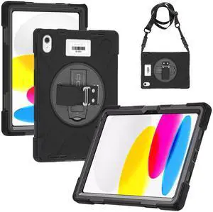 CODi Rugged iPad Case 11" (A16)/iPad 10.9" (10th Generation) | Heavy-Duty Shockproof Protection, 360deg Coverage, Kickstand & Hand Strap