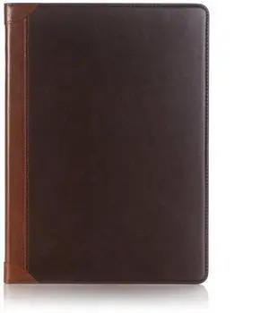 iPad Pro 1st 2nd (12.9'') Case, DMaos Vintage Book Synthetic Leather Stand Folio Smart Cover, Auto Sleep/Wake, Business Document Card Holder - Brown
