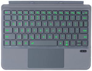 Dolpking Keyboard for Surface Go 4 2023 / Surface Go 3 2021 / Surface Go 2 2020 / Surface Go 2018, 7 Color Backlight, Detachable Wireless Keyboar with Trackpad - Grey