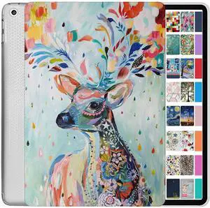 DuraSafe Cases for iPad 5th 2017 6th 2018 Gen 9.7 Inch [iPad 5 6 Gen ] A1893 A1954 A1822 A1823 UltraSlim Lightweight Shock Absorbant Flexible TPU Protective Clear Case - Deer Print