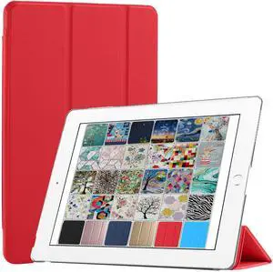 DuraSafe Cases for iPad Air 2 9.7 inch 2014 PC Case A1566 MGLW2LL/A MGL12LL/A MH0W2LL/A A1567 MGKM2LL/A MH182LL/A MGKL2LL/A MGTY2LL/A MH1J2LL/A MGTX2LL/A MH2V2LL/A MH2W2LL/A MH2U2LL/A - Scarlet