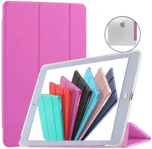 DuraSafe Cases for iPad Mini 3, 2, 1 - 7.9 Inch Hard Smart PC Translucent Back Cover - Light Magenta