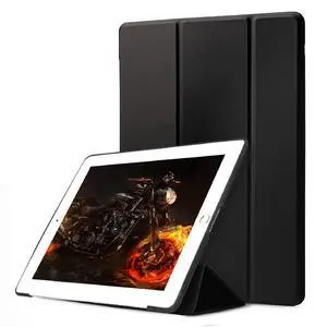 DuraSafe Cases for iPad Air 6 2024 11" Air 5 2022 Air 4 2020 10.9" [ Air 4th Air 5th 6th 11th ] A2316 A2324 A2325 A2072 A2588 Smart Trifold Lightweight Soft Silicone TPU Back Case - Black