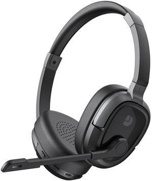 Dytole Bluetooth 5.3 Headset for Work, Bluetooth Headphones with Mic Mute & AI Noise Cancelling, 65Hrs Working Time, Wireless Headphones with Mic for Call Center/Cell Phone/Computer/Teams/Zoom Black