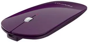 FENIFOX Bluetooth Mouse Mini, Ultra-Thin Portable Mobile Optional Mice Rechargeable Compatible with PC,Laptop,Android Tablet (Purple)