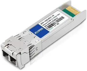 FLYPROFiber- 10GBase-LR SFP+ Transceiver, 10G Single Mode SFP+ to LC Optic Module, Cisco SFP-10G-LR, Ubiquiti UniFi UF-SM-10G, Meraki MA-SFP-10GB-LR, Netgear, Mikrotik, D-Link, 1310nm, 10km, 2pack