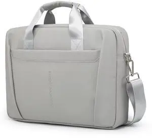 GAOCHY 13-14 Inch Granulated Shoulder Portable Laptop Bag, Compatible with MacBook Pro 14 M4/M3/M2/M1, ASUS Chromebook Flip CX1, HP 14" Laptop, Crossbody Laptop Bag, Silk Grey