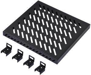 GeeekPi 10 inch 0.5U High Duty Vented Rack Shelf for DeskPi RackMate T1/T0 Server Rack/Network Cabinet, Maximum Load-Bearing Capacity 55LBS