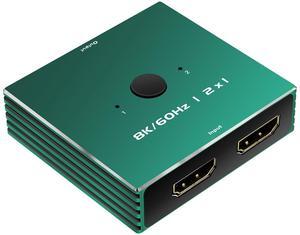 Kvm Switch Displayport EDID 2 Monitors 2 Computers 4K 144Hz Hotkey Switching kvm Switch Dual Monitors dp 1.4 1440P 144Hz 165Hz 240hz (HDMI 2.1 2 * 1)