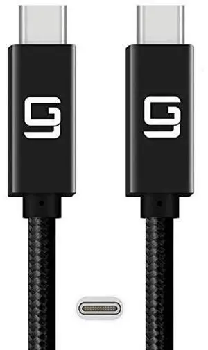 GodSpin USB-C to USB-C Cable (40Gbps) SuperSpeed [Certified] USB4 to USB Type-C, 100W Power (USB 3.1 & 3.2 Compatible) Nylon Braided, Dual 4k or Single 5k @60hz Display (1.6ft/40Gbps)