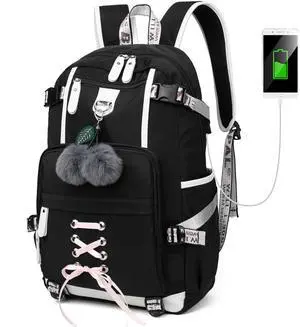 LSSAGOON Backpack for Women Teen Kids Girls, Water Resistant Casual Daypack Fits Laptop with USB Charging Port,Cute Bookbag for Travel,School,Hiking,Gift...