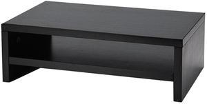 Black Monitor Stand, Monitor Riser Wood, Wood Monitor Stand, Wooden Monitor Riser for Monitors/Laptop/PC Desk Risers for Monitors Standing, 2 Tier Monitor Stand, Desk Shelf for Desktop 2-Tier Black