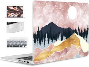 ICEKEE for M4 MacBook Pro 14 inch Case 2024(A3112 A3401 A3185) 2023(M3 A2918 A2992 M2 A2779) 2021(M1 A2442 ) Pro/Max, Plastic Hard Shell Cover for Mac Pro 14", Landscape P373