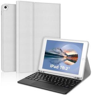 for iPad 9th Generation Case with Keyboard 10.2 Inch - Multi-touch Trackpad, Wireless Bluetooth Detachable Keyboard case for iPad 8th Gen/7th Gen/iPad Pro 10.5"/iPad Air 3rd Gen, Grey Non-backlit