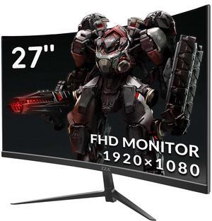 ZZA Gaming Monitor 27 Inch Curved 200Hz|180Hz| 165Hz|144Hz|1ms| Computer Monitor FHD|1080P| 90% DCI-P3,100% sRGB,PC Monitor FreeSync| HDMI|HDR|Low Blue Light| HDMI|DP Ports| VESA Mount| Metal Stand