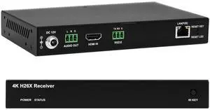 4K HDMI Over IP Matrix Extender Receiver for One to Many & Many to Many Video Matrix Setup, Up to 120m Over Network Switch, APP Control, Video Wall, Seamless Switching, PoE, RS232, Audio, Decoder