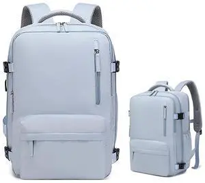 LydeLog Travel Backpack,Travel Laptop Backpack with USB Charging Port,Suitable for travel, business trips, outdoor etc (Baby blue)