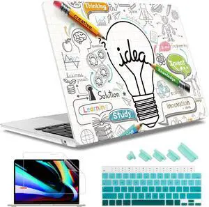 May Chen for M4 MacBook Air 13.6 Inch Case 2025 2024 2023 2022 Release Models: A3240 A3113 M3 A2681 M2, Plastic Hard Shell Case for MacBook Air 13.6" with Retina Display Fits Touch ID, Creative lamp