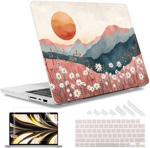 May Chen Case for M4 MacBook Pro 16 inch A3403 Max A3186, M3 A2991 M2 A2780 M1 A2485 Pro Max 2024 2023 2022 2021 Release, Plastic Hard Shell Case with Screen Pretector&Keyboard Cover, Mountains
