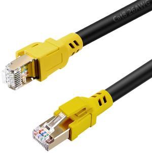 Cat 8 Ethernet Cable 100 ft, 26AWG Cat 8 Cable High Speed 2000MHZ 40GBPS Internet Patch Cable Cord Shielded Durable Gold Plated RJ45 Connector for Gaming PC TV PS4 Modem Router Mac Laptop 30m