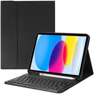 Nsyee Keyboard Case for iPad 10th Generation 10.9 inch 2022 and iPad 11th Generation A16 11 inch 2025, Detachable Bluetooth Keyboard Protective Case with Wireless Keyboard for ipad 10th/11th Gen