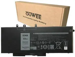 OUWEE GJKNX Laptop Battery Compatible with Dell Latitude 5480 5580 5490 5590 5491 5591 5495 5488 Precision 3520 3530 Series 93FTF 3DDDG 0GD1JP 0DY9NT 5YHR4 KCM82 451-BBZG 7.6V 68Wh 8500mAh