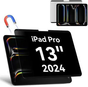 Protescreen Magnetic Privacy Filter for iPad Pro 13 Inch 7th (2024, M4), 1 Count, Matte, Polyethylene Terephthalate, 12.9 inches, 1x1 inches, Blue Light Block, Anti-Glare, Anti-Spy