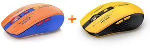 RAPIQUE Bluetooth Wireless Mouse - (BT1/BT2+USB Receiver) Dual Mode, Rechargeable, Quiet Click, Multi-Device Compatibility for Laptop, Computer, MacBook, Tablet