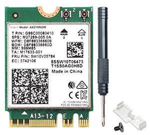 Wi-Fi 6E AX210NGW Wireless WiFi Card BT5.2 M.2 2230 Tri-Band Expands WiFi to 6GHz 160MHz 802.11ax ac MU-MIMO AX210 AX5400Mbps wifi 6E Network Card Better AX200NGW for PC Laptops Only for Windows 10 11