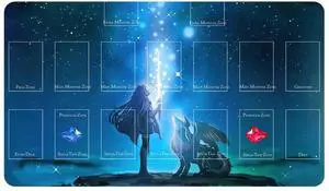 Sabermaster Card Rubber Mat Duel Mat Gaming Competition Pad Binder Deck 23.6x13.7in (The World Legacy)