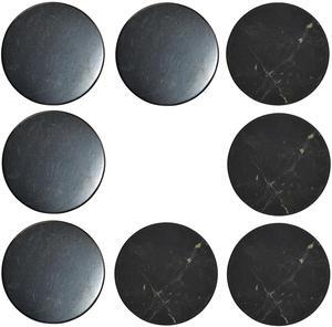 Shungite World 8 pcs Shungite Stickers Set Round 40 mm Polished and Unpolished (4 of Each) for Cell Phone Case Tablet Laptop Computer - Energy Shungite Stones Protection Plate with Carbon Fullerenes