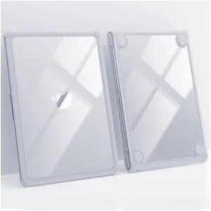 Soonjet for MacBook Air 13.6 inch Case M4 M3 M2 2025 2024-2022, Model A3240 A3113 A2681 [Profi ShockBumper] [Military Drop Protection] Hard Shell Cover for MacBook Air 13 inch Case- Crystal Clear