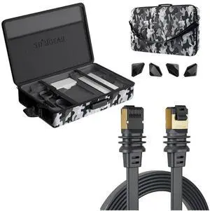 STARGEAR 150FT Starlink Gen 3/Mini Cable, Starlink Flat Hidden Power Ethenet Cable, Starlink Gen 3 Case, Starlink Standard Case Protective Hard Storage Carrying Case