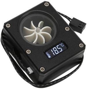 SUNGOOYUE Temperature Monitoring for PC Water Cooling System, 12V Small 3pin Interface G1/4 Thread LCD Display for Most Computer Cooling Pipes or Connectors (Black)